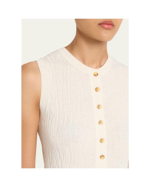 Anna Quan Natural Serafina Button-Front Top