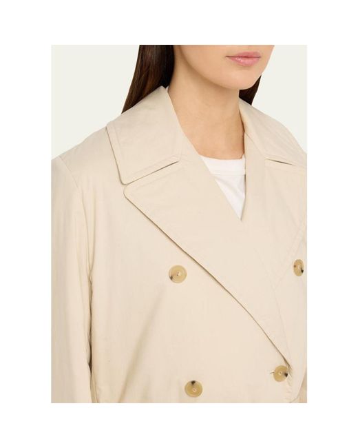 Vince Natural Padded Double-Breasted Coat