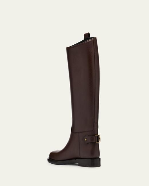 Burberry Brown Cavalier Knee-High Leather Riding Boots