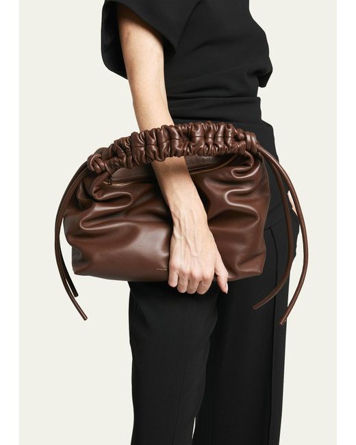 Proenza Schouler Brown Medium Ruched Zip Shoulder Bag