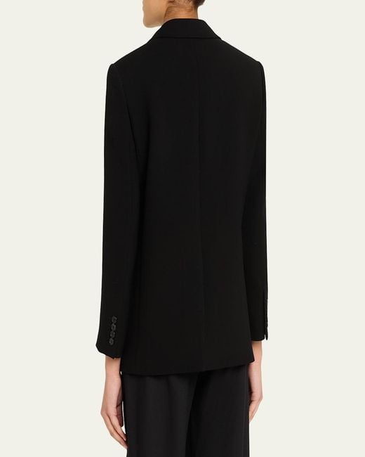 The Row Black Single-Breasted Blazer Jacket