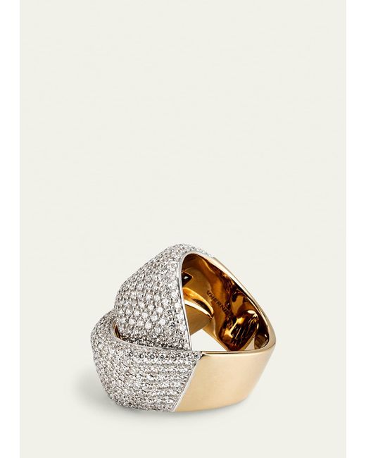 Vhernier Abbraccio White Gold Diamond Pave Ring