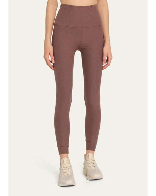 Beyond Yoga Caught In The Midi High-waist Space-dye Leggings in Natural