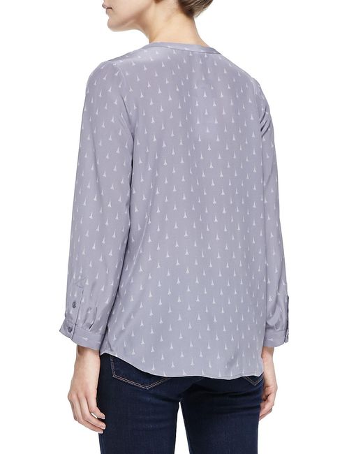 Michael Kors Women's Natural Button-Down Floral Burnout Cotton Shirt