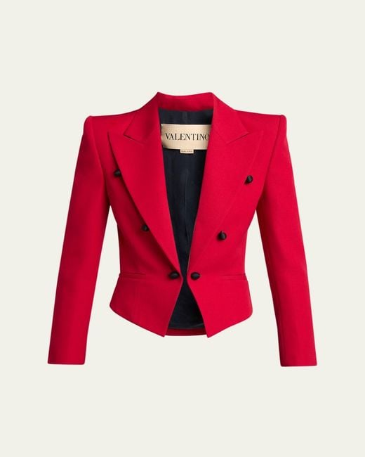 Valentino Garavani Red Giacca Solid Blazer