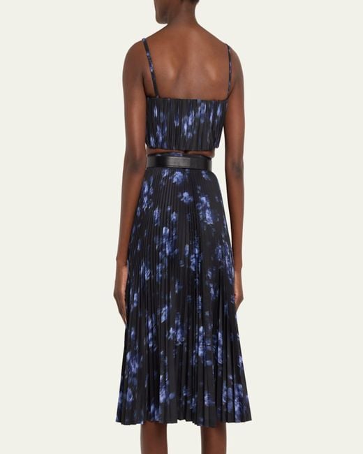 Michael Kors Blue Gathered Bralette Top