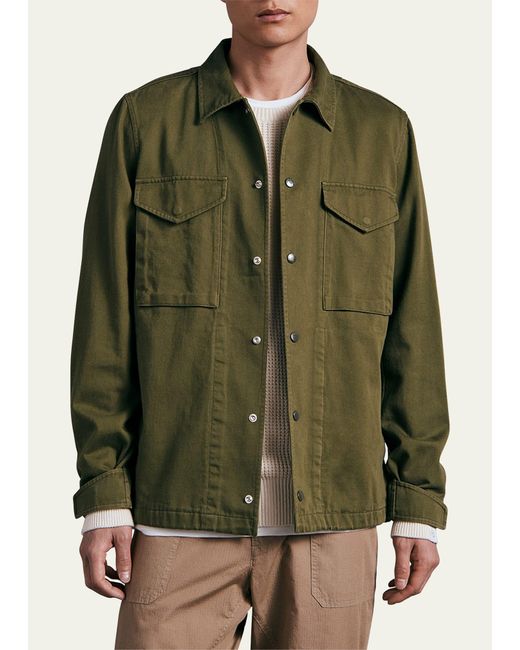 Rag & Bone Green Flight Shirt Jacket for men