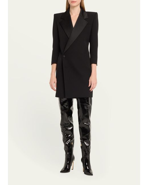 Victoria Beckham Black Patent Leather Over-the-knee Boots