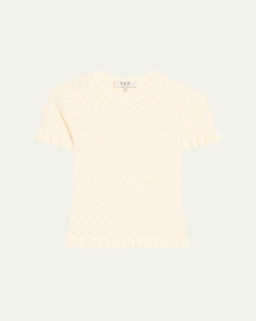 Sea Natural Rue Fine Knit Short-Sleeve Top