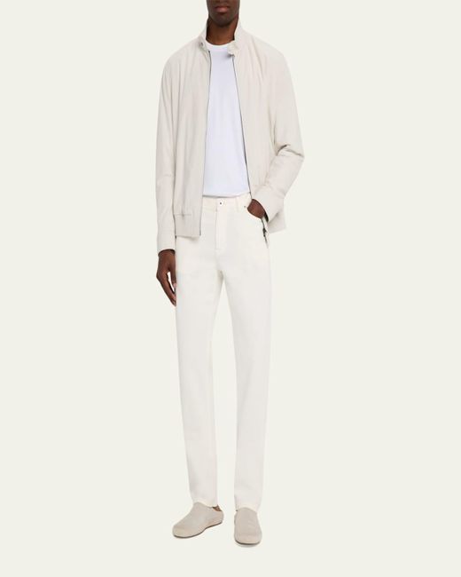 Brioni White Sea Island Cotton Crewneck T-Shirt for men