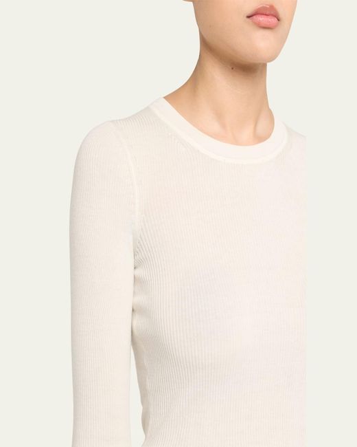 Twp Natural Ribbed Wool Pullover