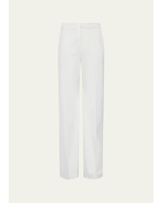 L'Agence White Livvy Straight-leg Trousers