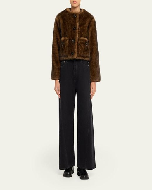 Marc Jacobs Brown Teddy Cropped Jacket