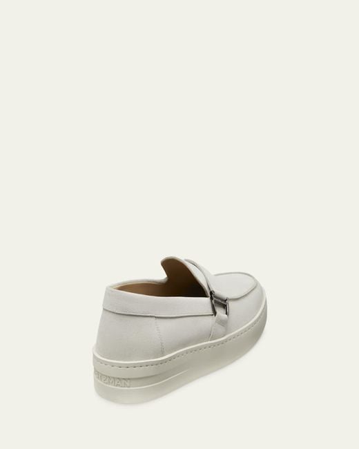 Stuart Weitzman Natural Hamptons Suede Buckle Loafers for men