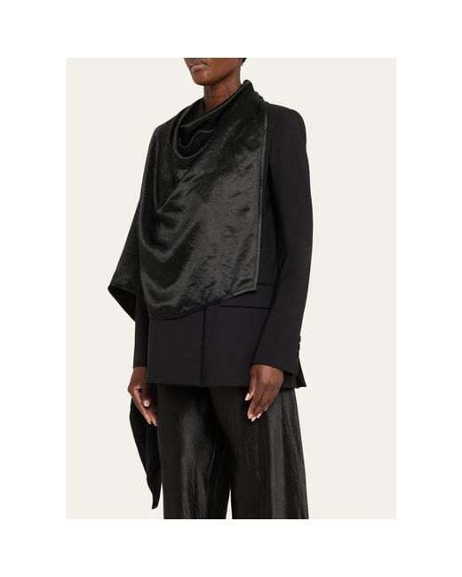 Maria McManus Black Double-Breasted Cloak Blazer