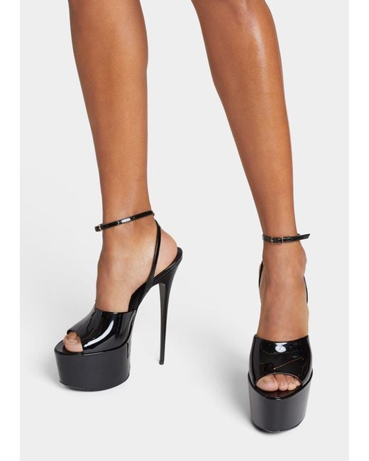 Saint Laurent Black Kika Platform Sandals