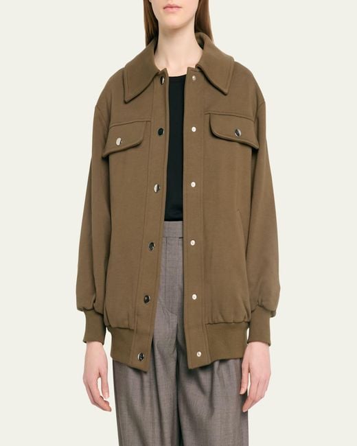 FAZ Black Jane Snap-Button Bomber Jacket