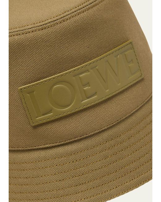 Loewe Natural Leather-logo Bucket Hat for men