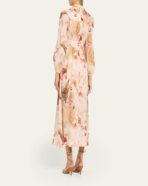 Zimmermann Natural Ascension Plunge Maxi Dress