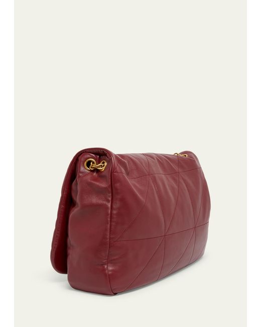 Saint Laurent Red Jamie 4.3 Maxi Ysl Shoulder Bag In Smooth Leather