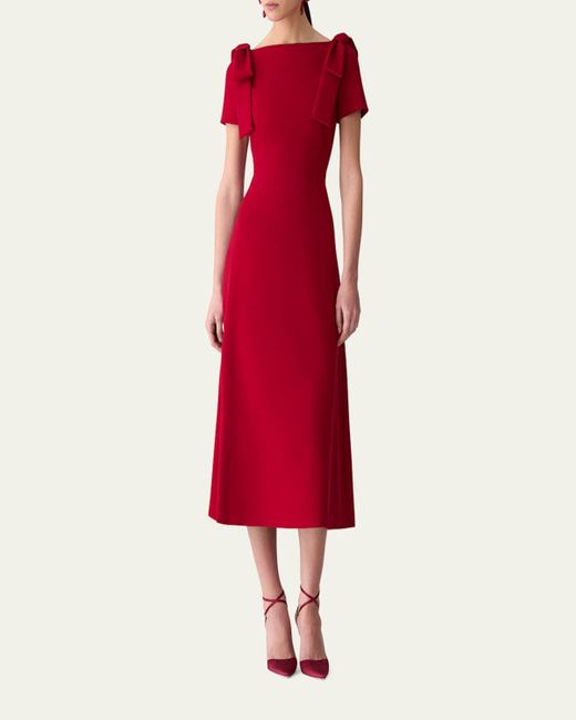 carolina herrera red bow dress $5,990 Carolina Herrera Heartburst Tulle Red Bow Long Maxi Dress Evening Gown 4