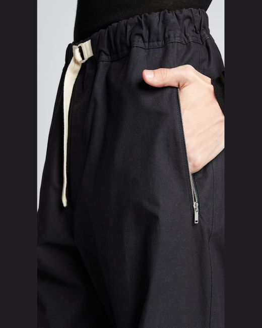 Jil Sander Black D-Ring Belted Cargo Pants for men