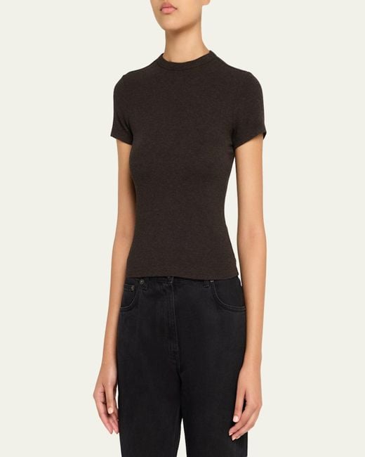 FRAME Black The Rib Baby Tee