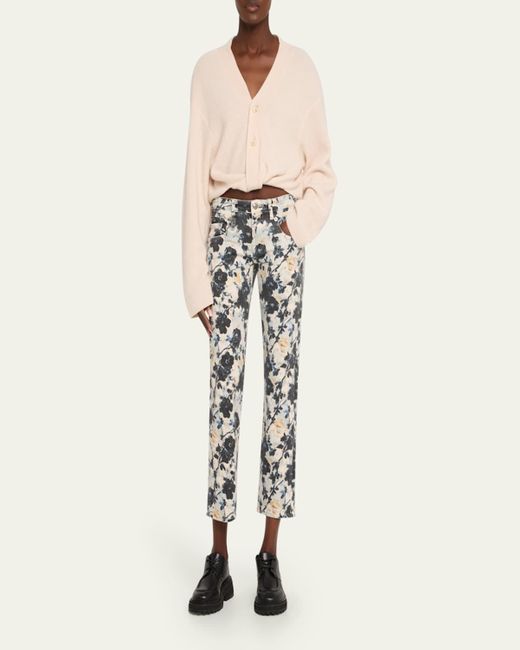R13 Natural Cashmere Twist-Front Cardigan