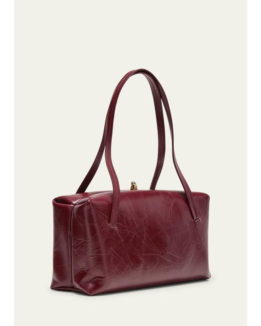 Jil Sander Red Goji Small Calfskin Top-handle Bag