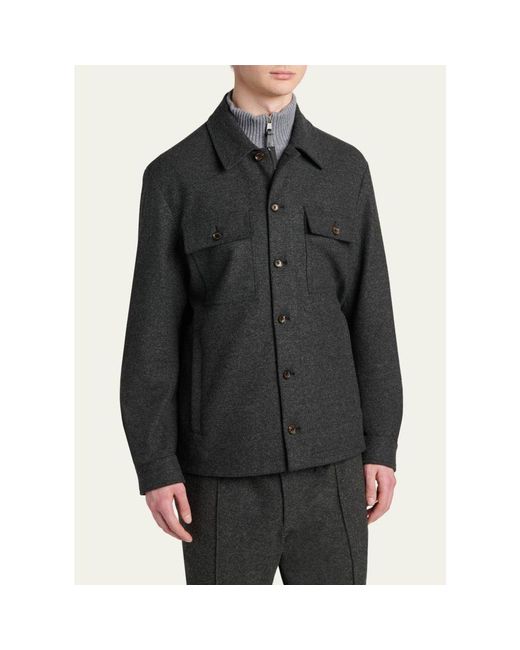 Moncler Black Cotton-Blend Jacket for men