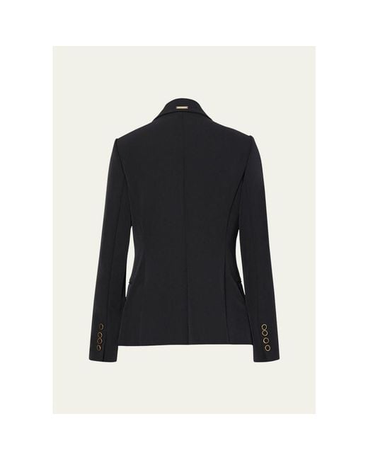 MILLY Orange Avery Single-Button Cady Blazer