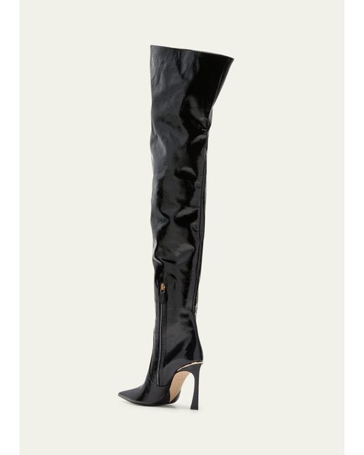 Victoria Beckham Black Patent Leather Over-the-knee Boots