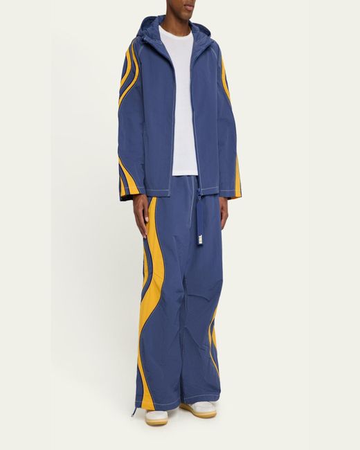 ERL Blue Side-Stripe Ufo Track Pants for men