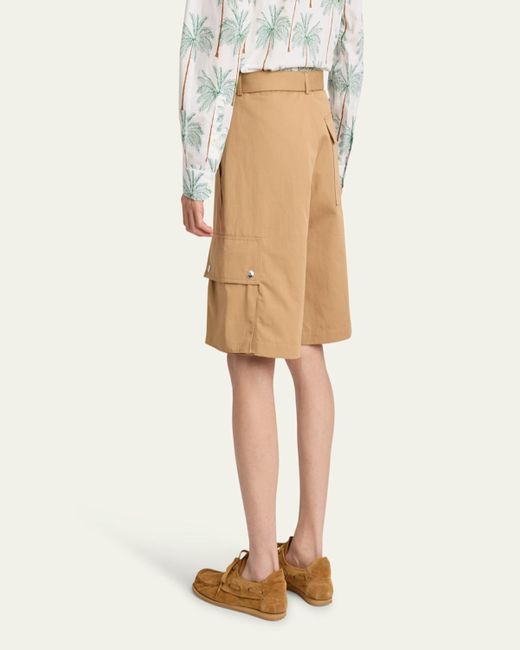 Jacquemus Natural Cargo Bermuda Shorts for men