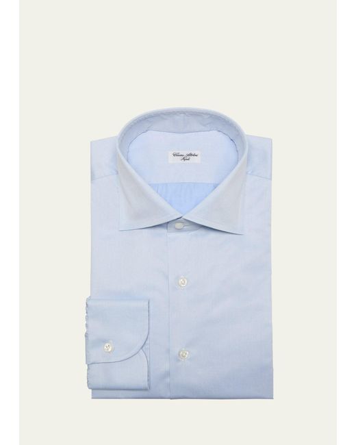 Cesare Attolini Blue Cotton Dress Shirt for men