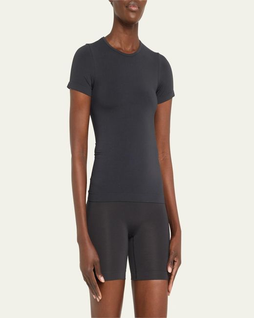 Skims Blue Soft Smoothing Seamless Short-Sleeve T-Shirt