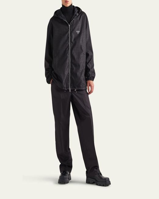 Prada Blue Re-Nylon Blouson Jacket for men