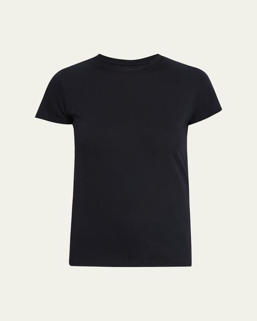 Vince Black Essential Crewneck Pima Cotton Tee