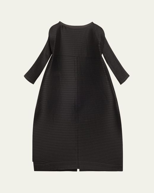 Issey Miyake Long Paneled Pleats Dress in Black | Lyst
