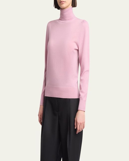 Dries Van Noten Pink Tagine Turtleneck Wool Sweater