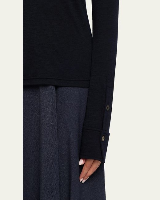 A.L.C. Blue Elyse Wool Turtleneck Sweater