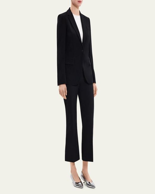 Theory Multicolor Admiral Crepe One-Button Staple Blazer