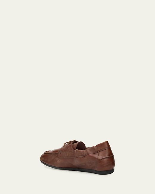 Prada Brown Leather Driver Loafers