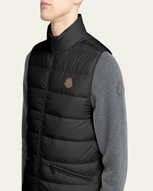 Moncler Black Treompan Down Puffer Vest for men