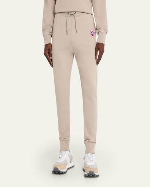 Canada Goose Gray Huron Logo-Patch Sweatpants for men