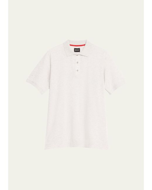 Kiton Natural Cotton Pique Polo Shirt for men