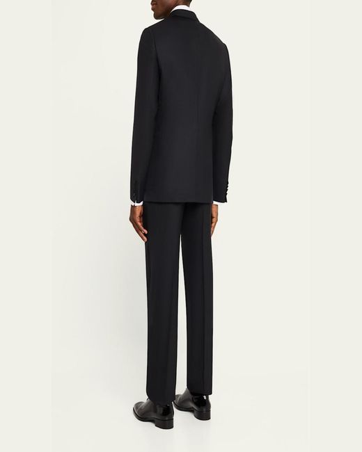 Brioni Black Solid Wool Tuxedo for men