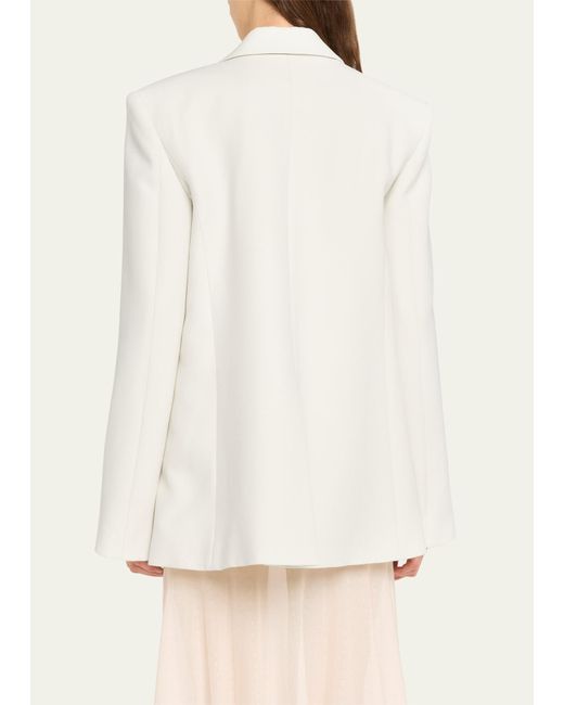 Brandon Maxwell Natural The Laila Cape Evening Jacket
