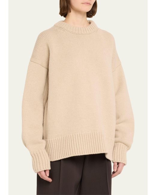 The Row Natural Ophelia Wool-cashmere Sweater