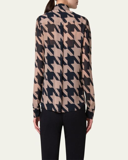 Outlet Akris Punto for Bergdorf Goodman Boxy Houndstooth Sweater